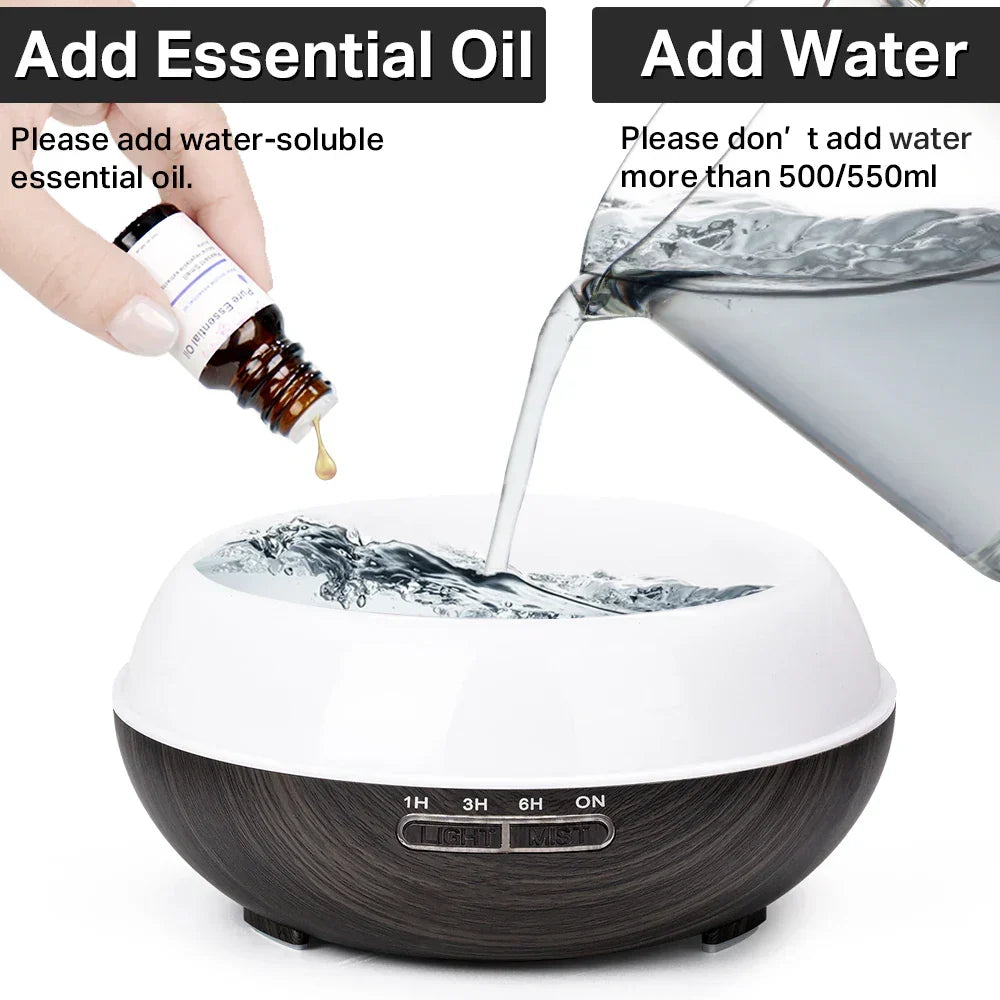 Wood Grain Aromatherapy Essential Oil Diffuser