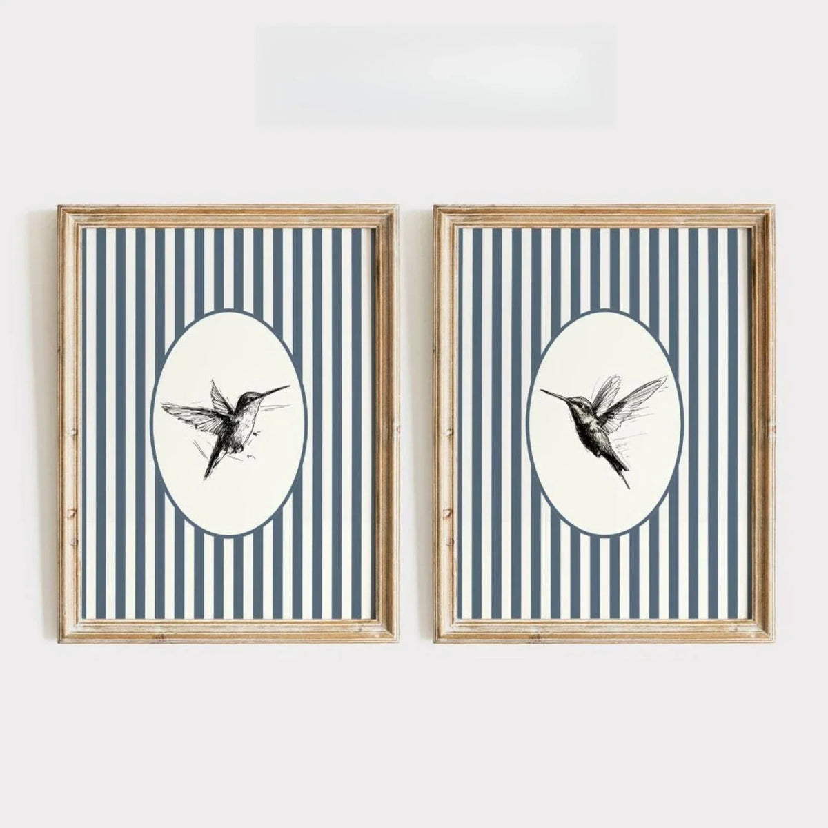 Retro Hummingbird Canvas Prints for Home Decor