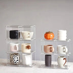 Acrylic Tea Set Storage Rack for Kitchen Countertops