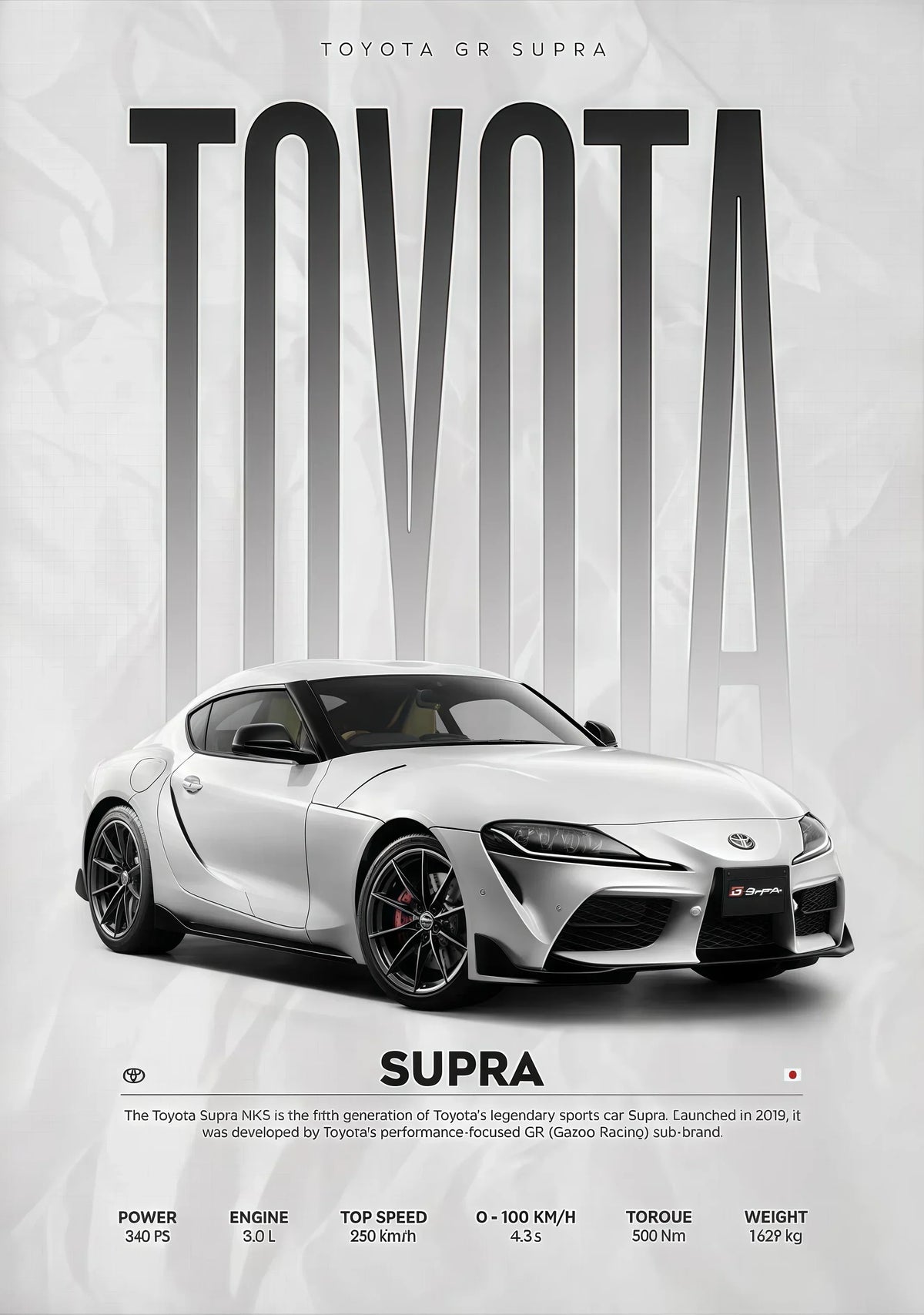 W16 750S Canvas Painting Sports Car Wall Art