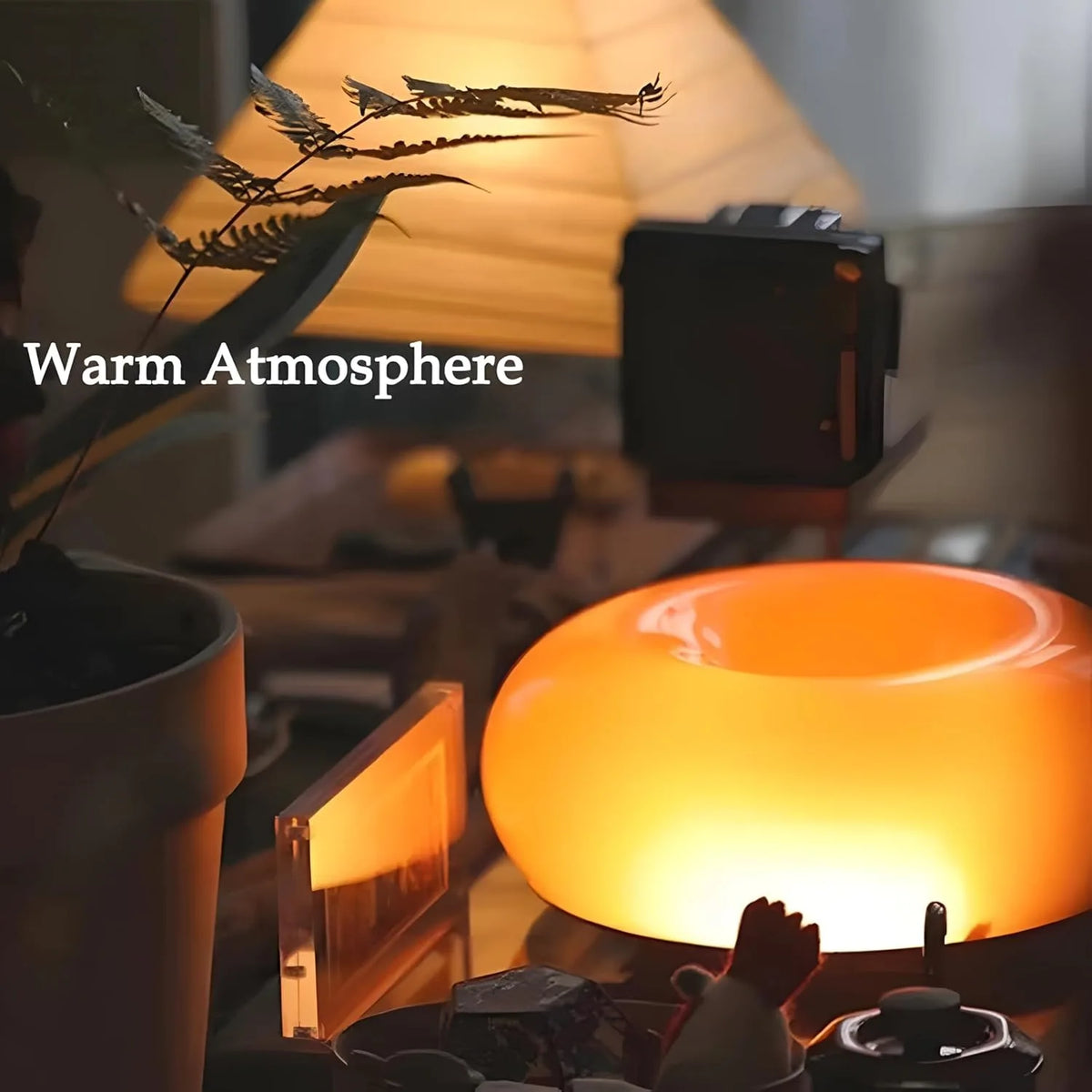 Doughnut LED Night Lamp with Touch Control and Warm Light