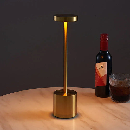 Black Metal LED Table Lamp with Touch Control