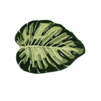 VIKAMA Non-Slip Green Leaf Bathroom Mat Machine Washable