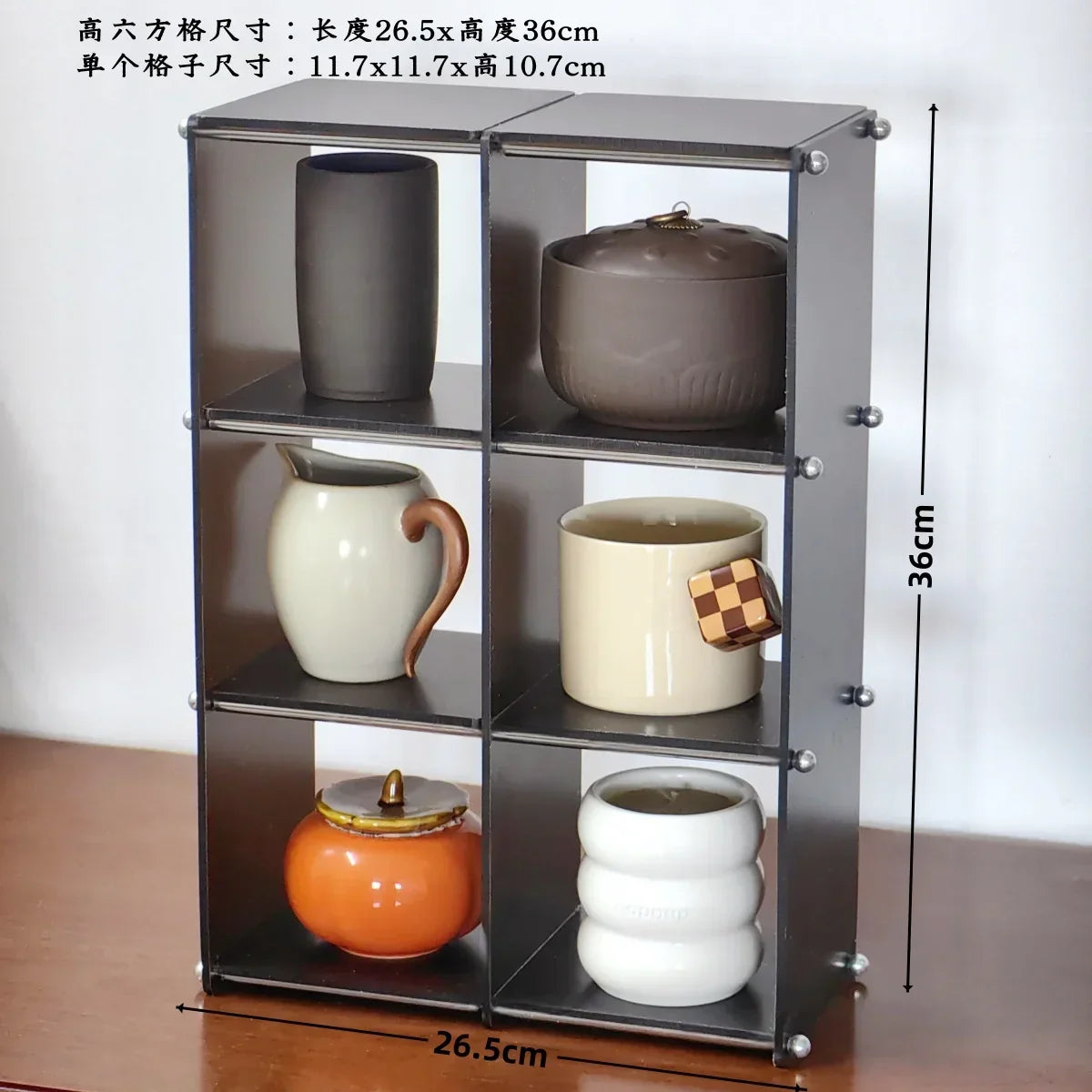 Acrylic Tea Set Storage Rack for Kitchen Countertops