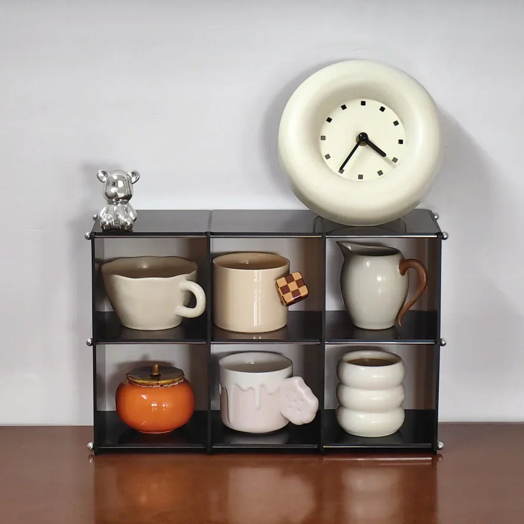 Acrylic Tea Set Storage Rack for Kitchen Countertops
