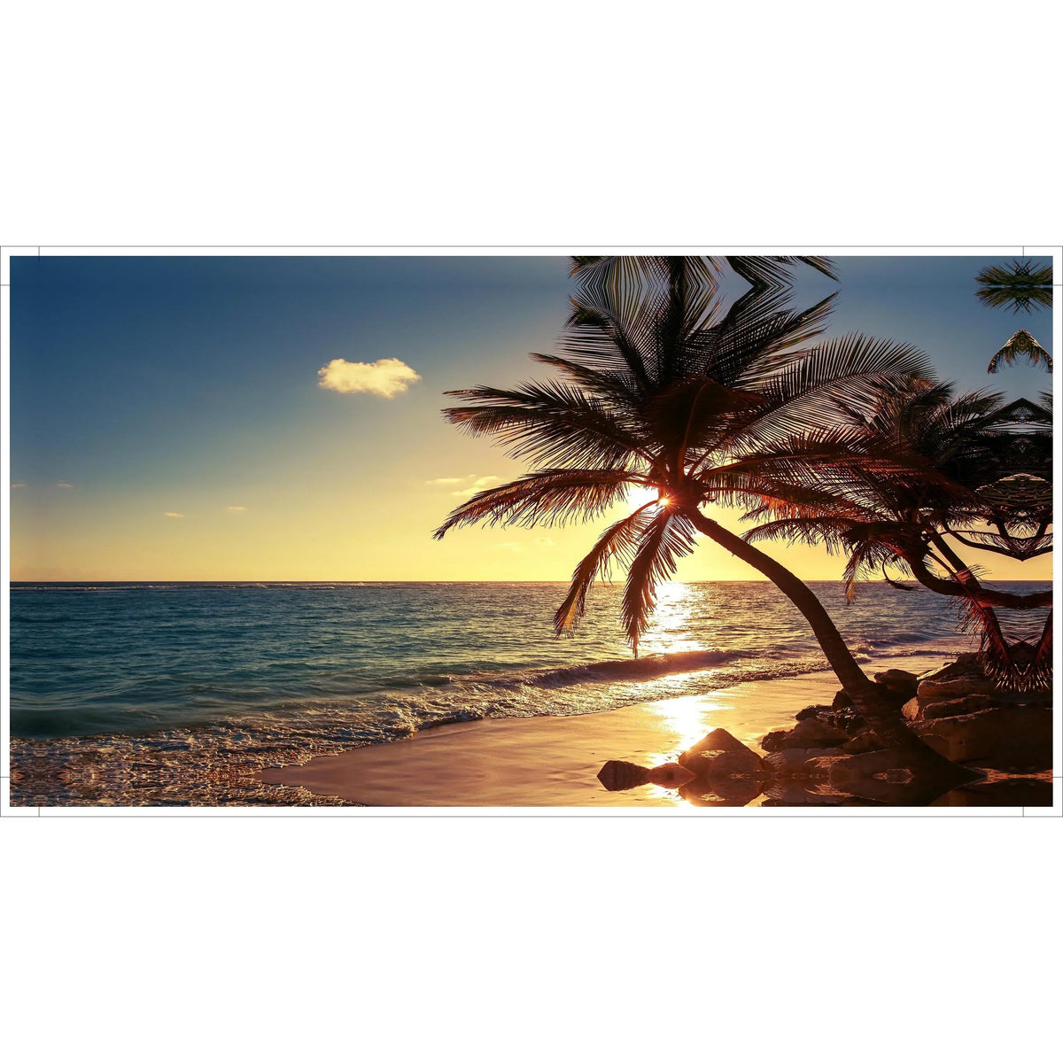 Beach Sunset Canvas Print for Home Decor