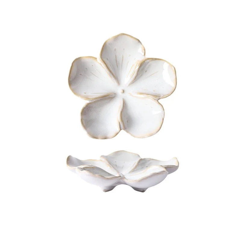Vintage Flower Shaped Ceramic Dipping Sauce Dish