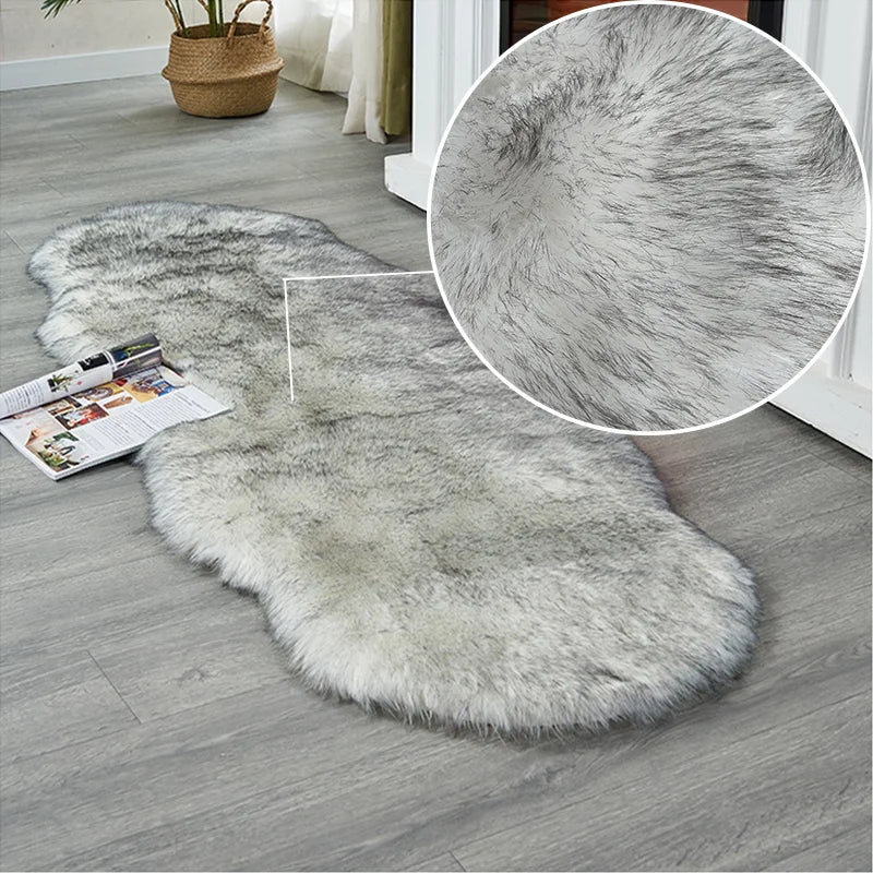 FORSWAN Soft White Faux Fur Area Rug for Kids and Adults