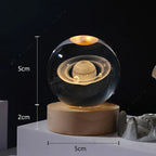 3D Crystal Ball Night Light Lamp for Kids 5cm