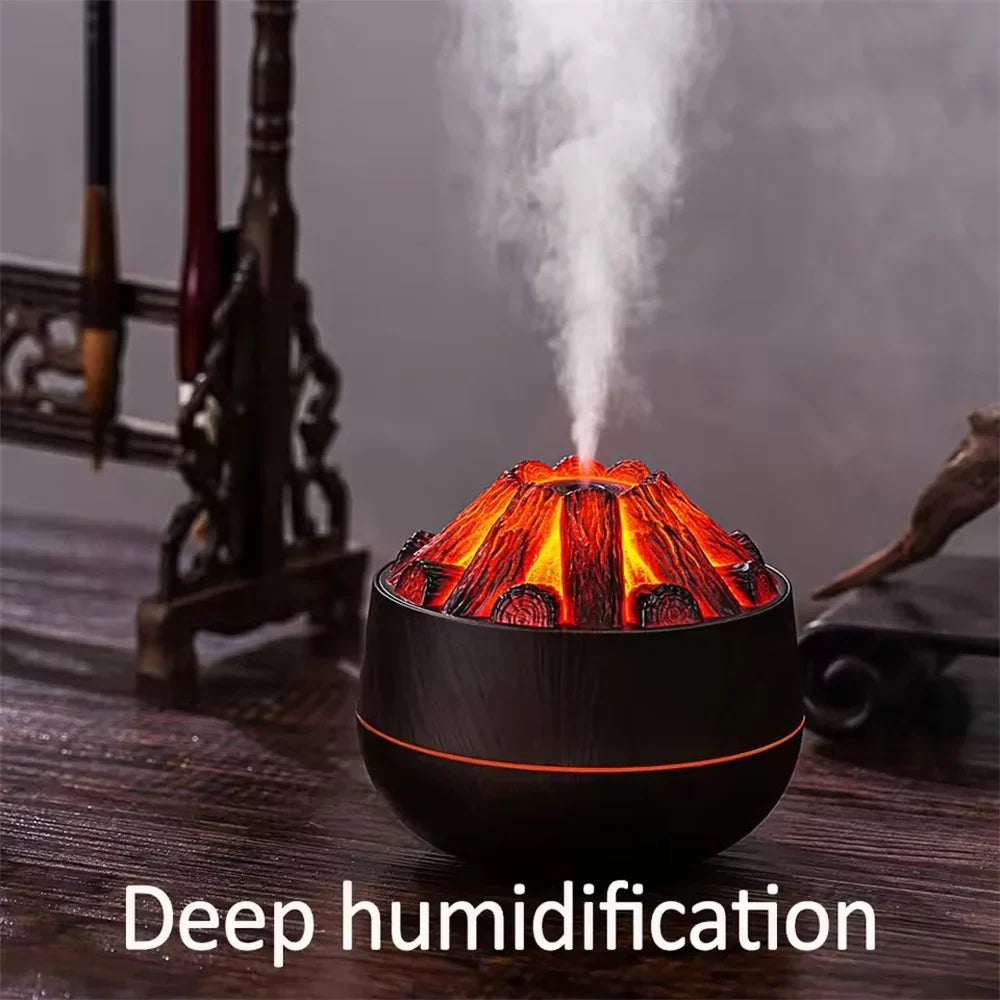 Charcoal Flame Essential Oil Diffuser 300ml Humidifier