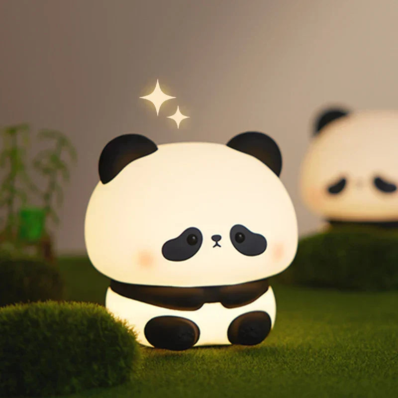Panda LED Night Light Cute Silicone USB Rechargeable Lamp