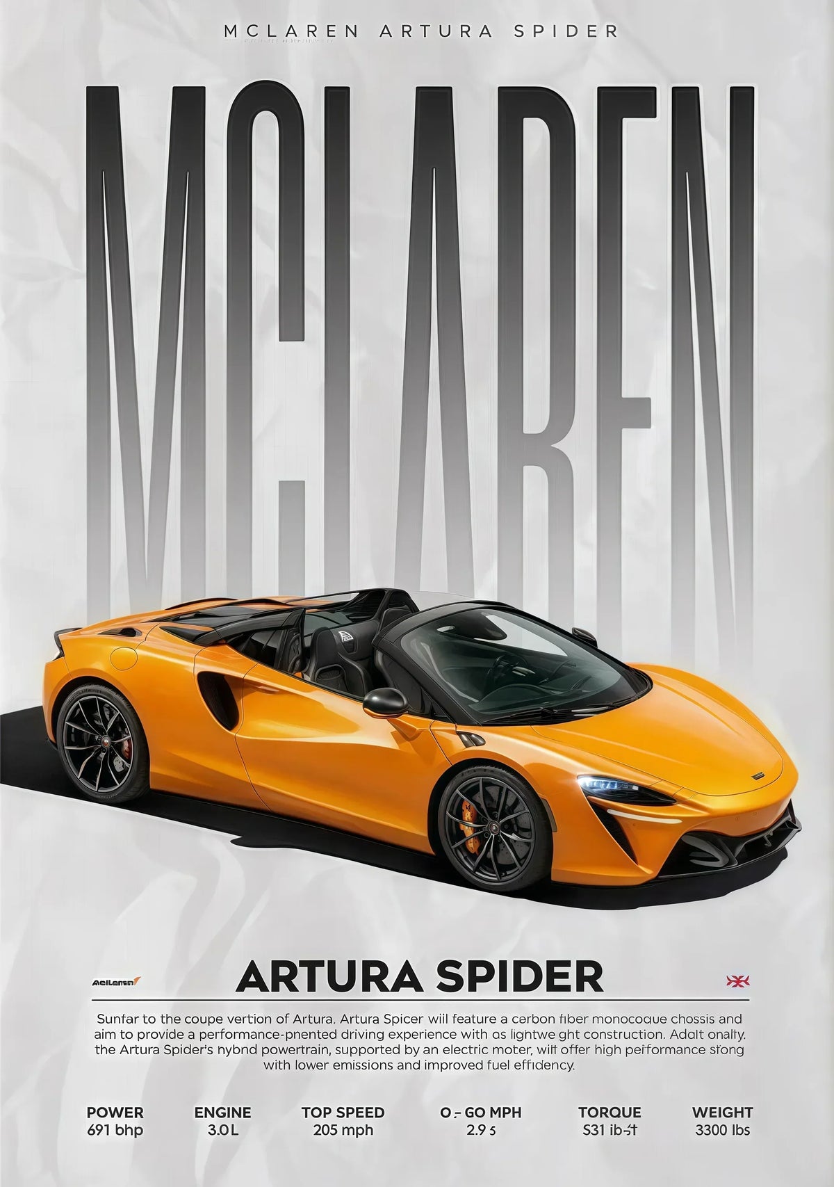 W16 750S Canvas Painting Sports Car Wall Art