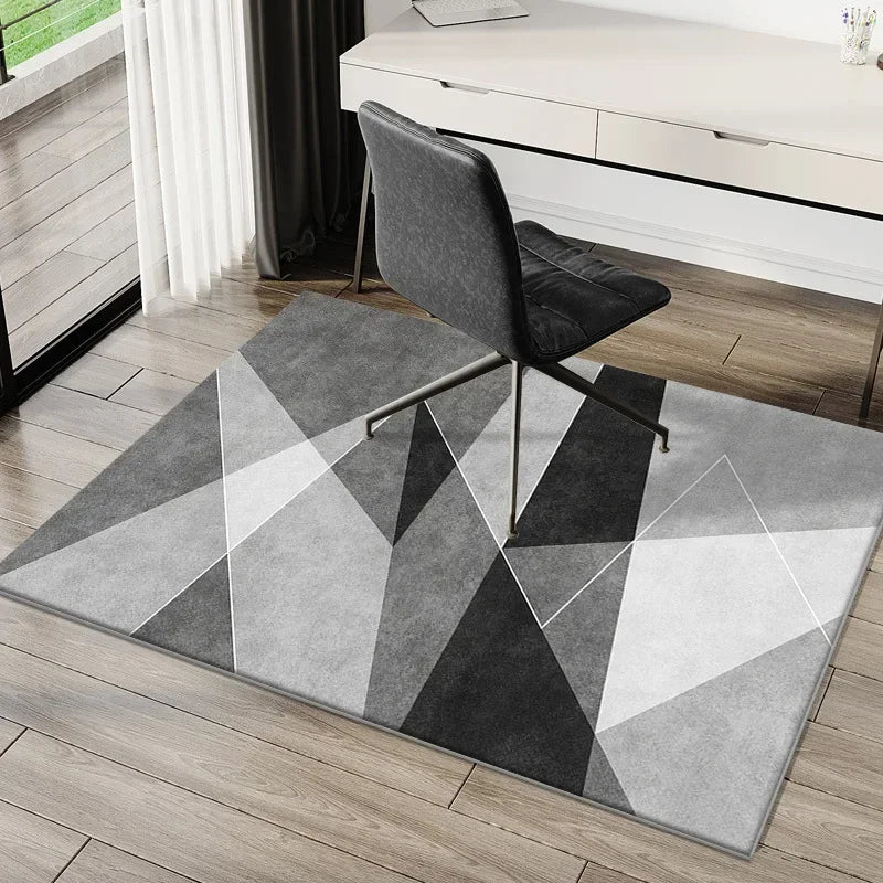 VIKAMA Striped Polyester Floor Mat for Home Use