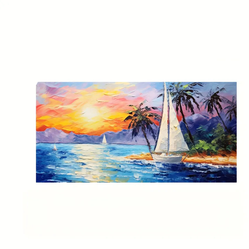 Beach Sunset Canvas Print for Home Decor